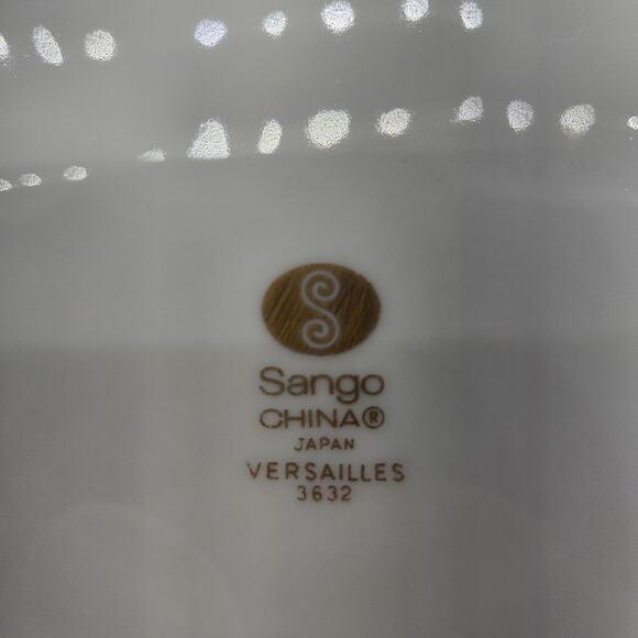 Sango China Versailles Set Of 4 Salad‎ Plates 7 3/4" Japan #3632 Green Gold - Picture 6 of 6